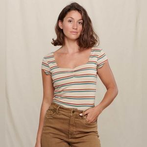 Toad&Co Gemma Short Sleeve Bodysuit Size Small